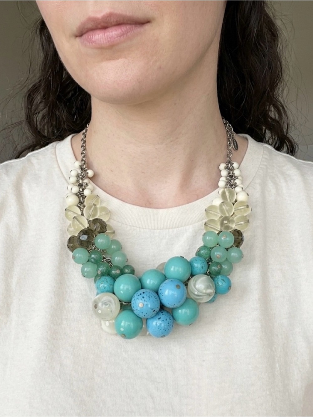 Lia Sophia RETIRED Regatta / Laguna  Bib Statement Necklace